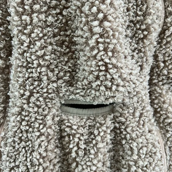 7am enfante Cozy Teddy Bear Sherpa Onesie snowsuit bunting - Picture 3 of 7